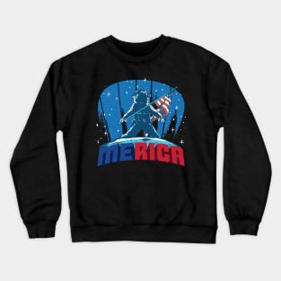 4th of July Astronaut patriotic astronaut moon landing Crewneck Sweatshirt